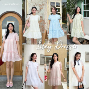 Cronie – Liley dress เดรสผ้าพื้น/ลายปักดอกไม้คอจีบ ผ้าไม่ต้องรีด ซับในทั้งตัว Cronie – Liley dress เดรสผ้าพื้น/ลายปักดอกไม้คอจีบ ผ้าไม่ต้องรีด ซับในทั้งตัว