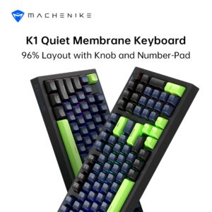 คีย์บอร์ดเกมมิ่งแบบมีสาย Machenike K1 ที่มีเค้าโครง 98 ปุ่ม พร้อมไฟแบ็คไลท์ RGB คีย์บอร์ดไร้เสียงพร้อมปุ่มหมุนและแป้นตัวเลข (คีย์บอร์ดภาษาไทย) คีย์บอร์ดเกมมิ่งแบบมีสาย Machenike K1 ที่มีเค้าโครง 98 ปุ่ม พร้อมไฟแบ็คไลท์ RGB คีย์บอร์ดไร้เสียงพร้อมปุ่มหมุนและแป้นตัวเลข (คีย์บอร์ดภาษาไทย)