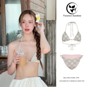 ส่งไวจากไทย บิกินี่ทูพีช ลายสก็อต bikini sexy ผูกคอ เว้าหลัง beach#0939 ส่งไวจากไทย บิกินี่ทูพีช ลายสก็อต bikini sexy ผูกคอ เว้าหลัง beach#0939