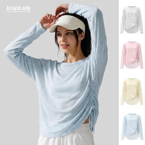 ArayaLady เสื้อคลุมบราแขนยาว เสื้อโยคะแขนยาวผ้าบางเบา ทรงหลวม สวมใส่สบาย รุ่น AT-JYWC027 ArayaLady เสื้อคลุมบราแขนยาว เสื้อโยคะแขนยาวผ้าบางเบา ทรงหลวม สวมใส่สบาย รุ่น AT-JYWC027