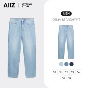 AIIZ กางเกงยีนส์ผู้ชายขายาว ทรงขาตรง AIIZ Men’s Denim Straight fit