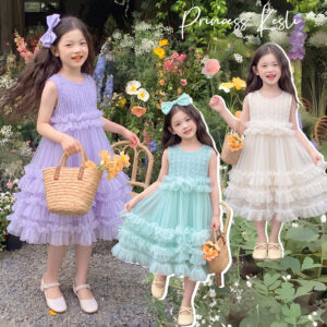 PRINCESS KESLI PRINCESS KESLI ชุดเดรสเด็กผู้หญิง เดรสแขนกุด ชุดราตรีเด็กหญิง โบว์ สไตล์น่ารัก านุ่มใสสบายฯ 2-12 ปี PRINCESS KESLI PRINCESS KESLI ชุดเดรสเด็กผู้หญิง เดรสแขนกุด ชุดราตรีเด็กหญิง โบว์ สไตล์น่ารัก านุ่มใสสบายฯ 2-12 ปี